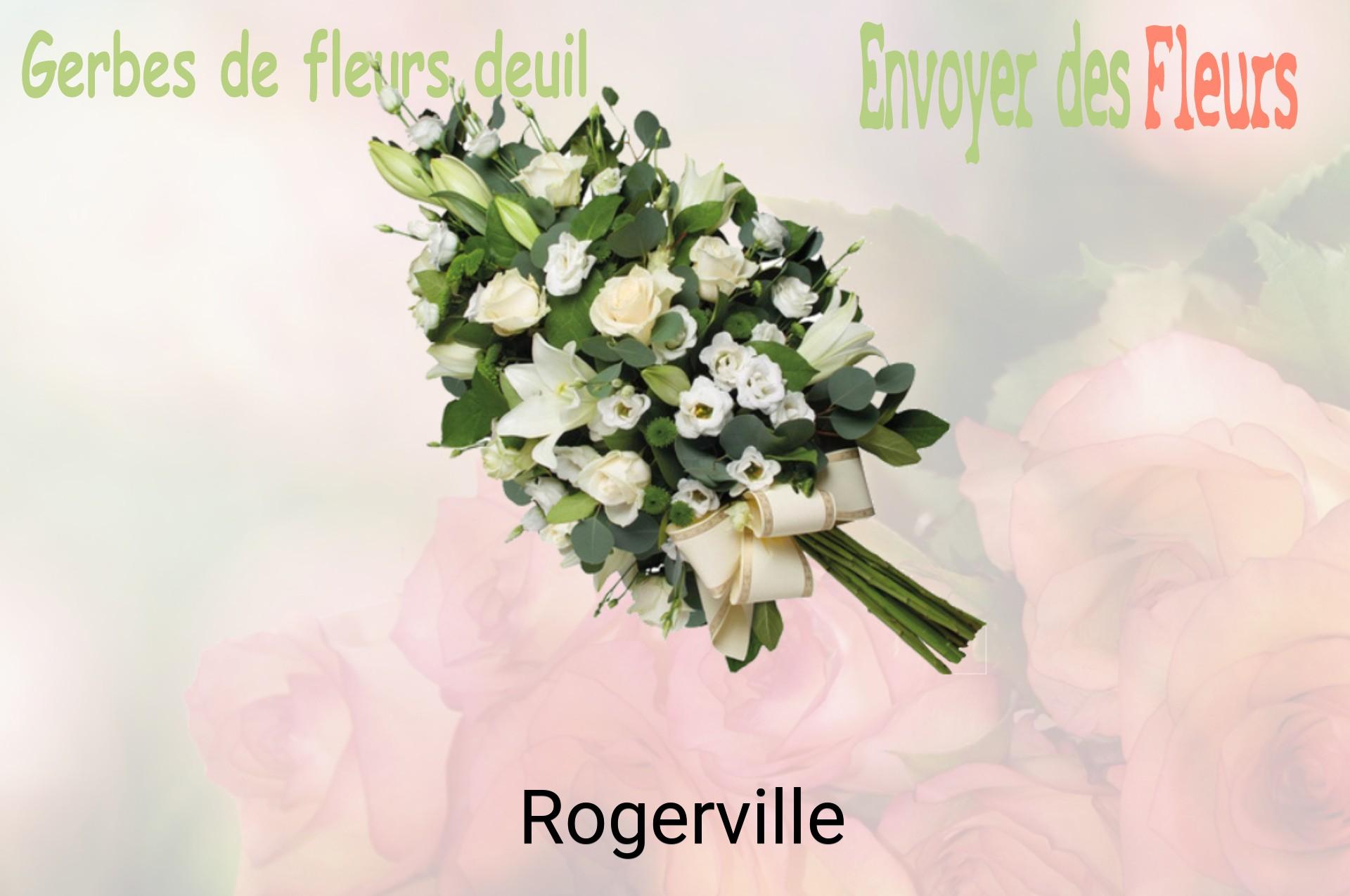 Gerbe de fleurs de deuil livrée à Rogerville